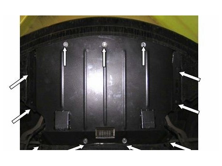 Фото Защита двигателя BMW 5 Series 2003-2010 Кольчуга