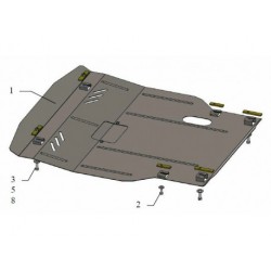 Защита двигателя Daewoo Gentra 2013- Кольчуга