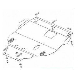 Защита двигателя Ford Focus C-Max 2003-2010 дизель Кольчуга