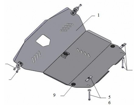 Фото Защита двигателя Hyundai Matrix 2002-2010 Кольчуга