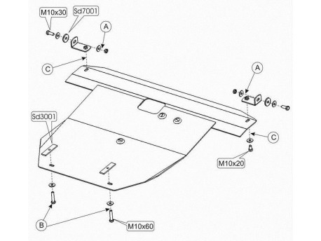 Фото Защита двигателя Nissan Primera 2001-2008 Кольчуга