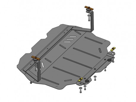Фото Защита картера и КПП Volkswagen Touran 2003-2015 Кольчуга