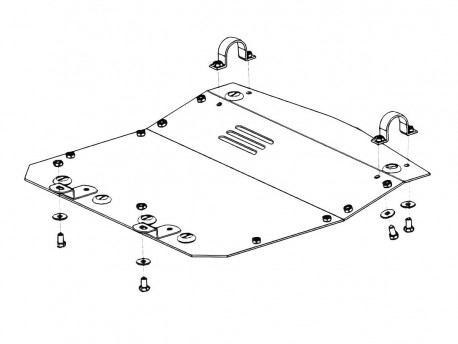 Фото Защита картера и КПП Audi A6 C4 1994-1998 Кольчуга