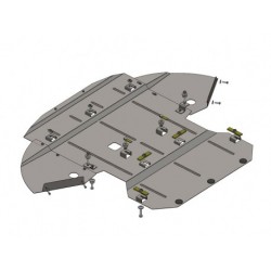 Защита картера и КПП Audi A8 D3 2002-2010 Кольчуга