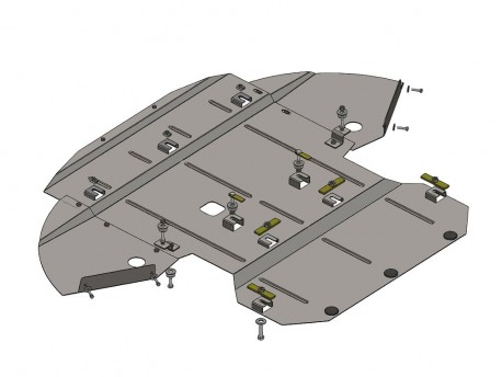 Фото Защита картера и КПП Audi A8 D3 2002-2010 Кольчуга