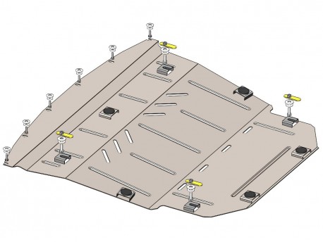 Фото Защита картера и КПП Nissan Qashqai J11 2017- Кольчуга