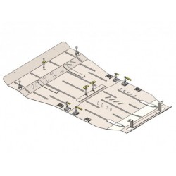Защита картера и КПП Subaru Outback, Legacy 2009-2014 без турбины Кольчуга