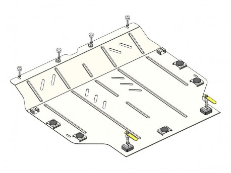 Фото Защита картера и КПП Hyundai H350 2014- Кольчуга